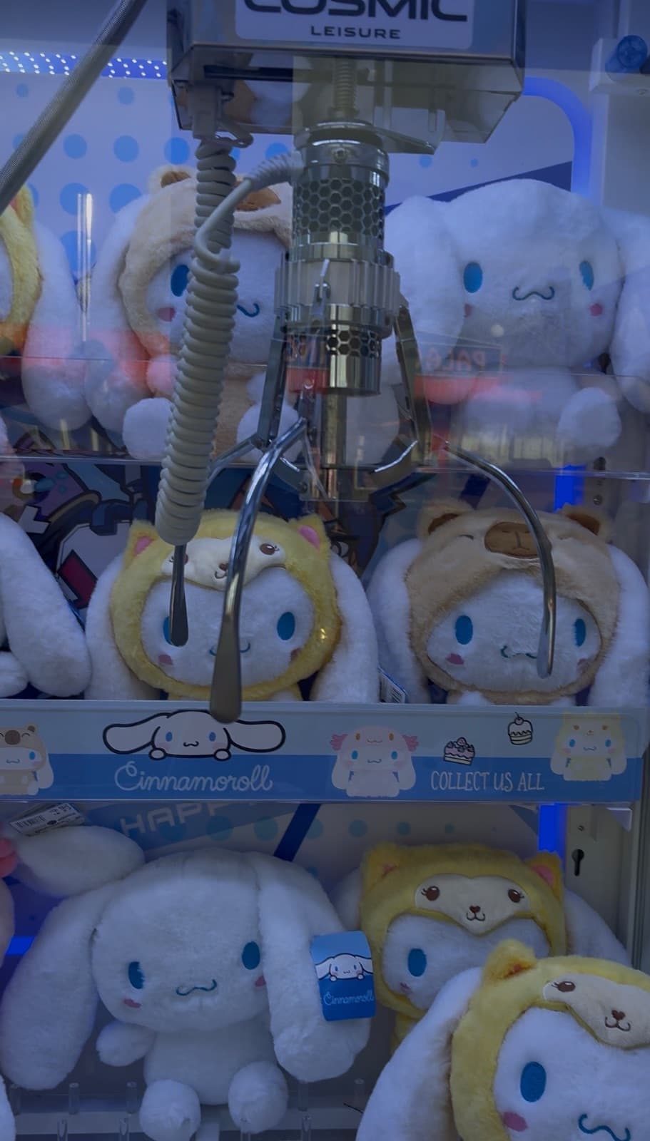 Claw machines at Oasis Amusements